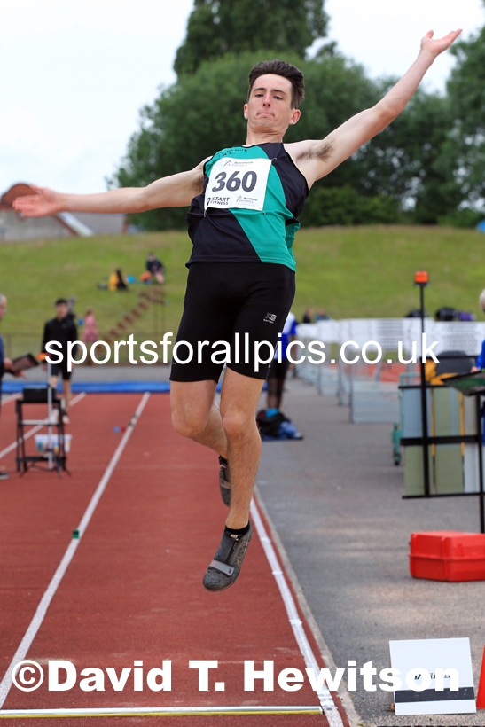 Mens under-20s long jump, 2022 Northern Senior and Under-20 Champs., Wavertree Athletics Centre, Liverpool. Photo: David T. Hewitson/Sports for All Pics